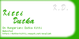 kitti dutka business card
